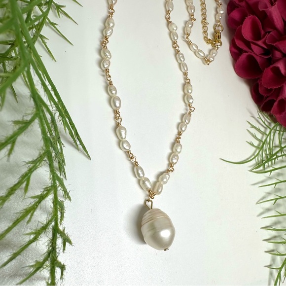 NEW⚜️Freshwater Pearl Hand Linked Necklace - Picture 3 of 5